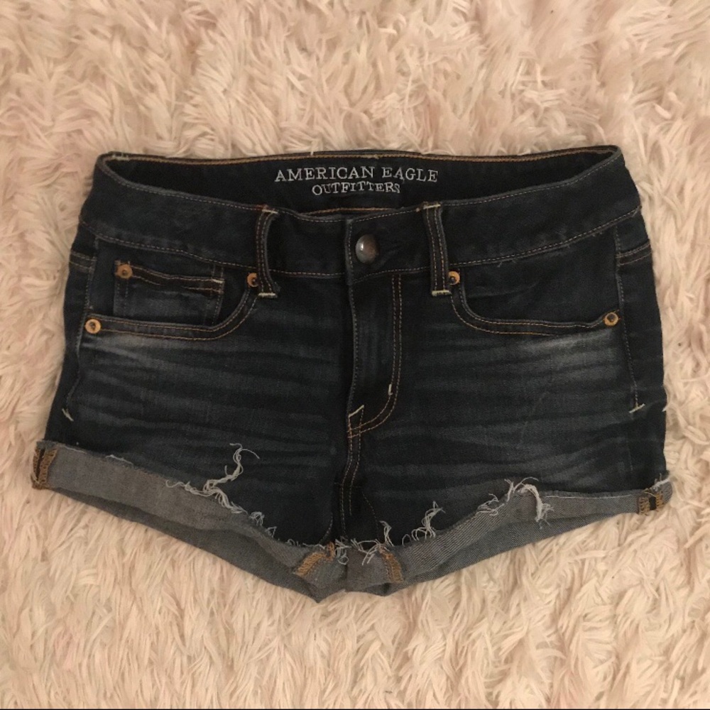 AE Dark Wash Denim Shorts
